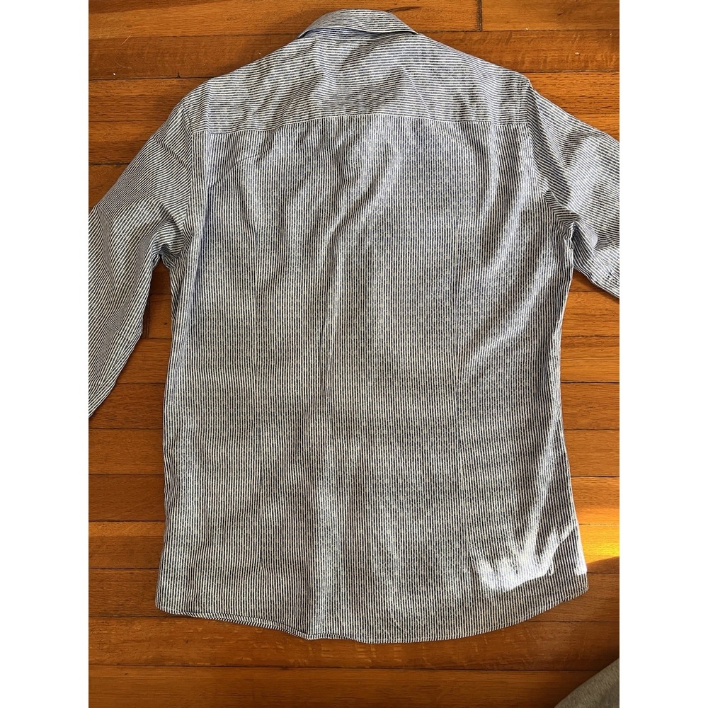 Versace Collection Men Trend Fit Button Up Dress Shirt Striped 15.5/39 - Picture 7 of 7